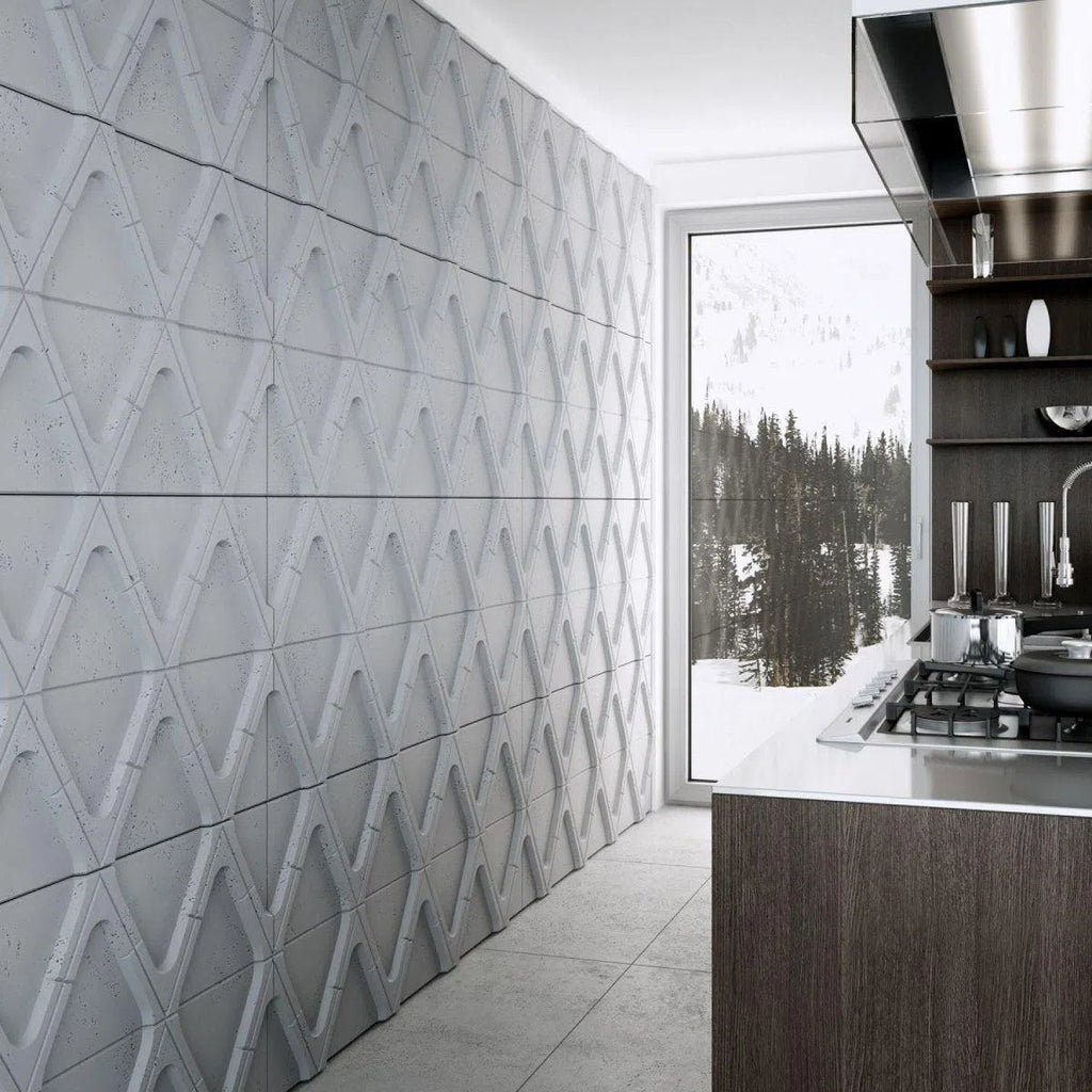 Concrete 3D Wall Panel DIAMONDS - DecorMania.eu