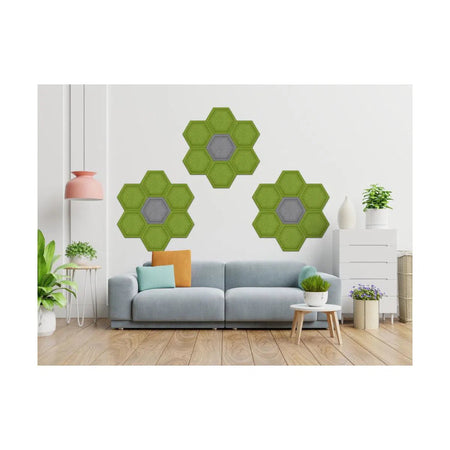 HEXA BOLD Felt Panel - OLIVE - DecorMania.eu