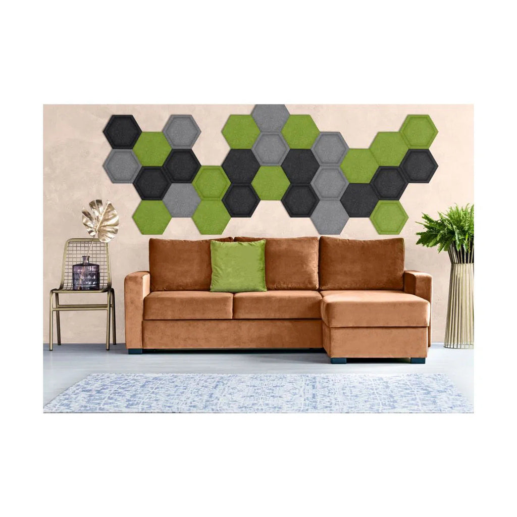 HEXA BOLD Felt Panel - OLIVE - DecorMania.eu