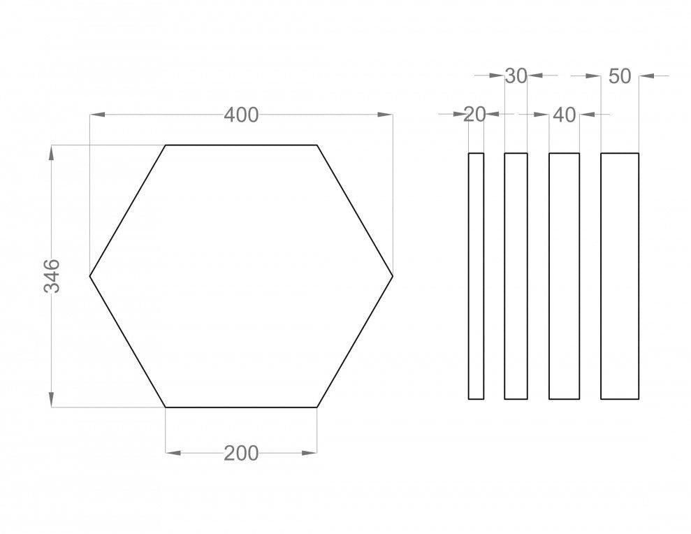 HEXA M Soft Acoustic Wall Panel - DecorMania.eu