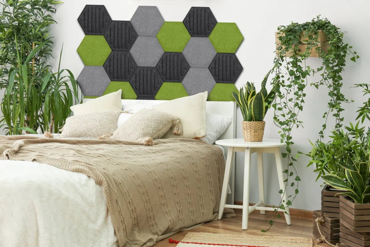 HEXA RIFT Felt Panel - BLACK - DecorMania.eu