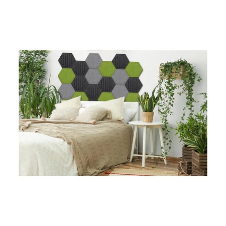 HEXA RIFT Felt Panel - OLIVE - DecorMania.eu