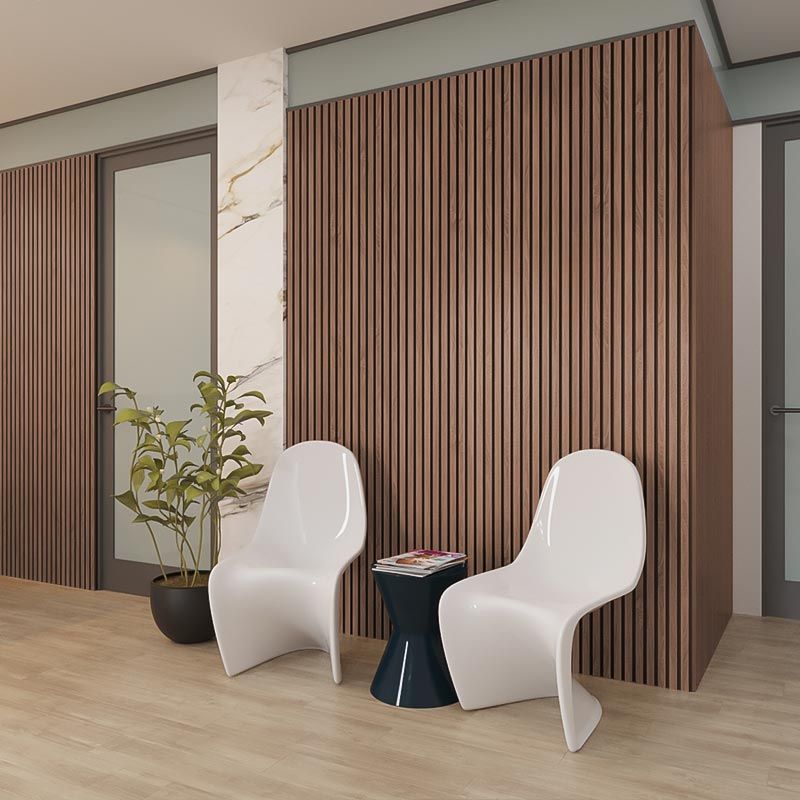 Sapelli Acoustic Slats wall panel 280 x 60 - DecorMania.eu