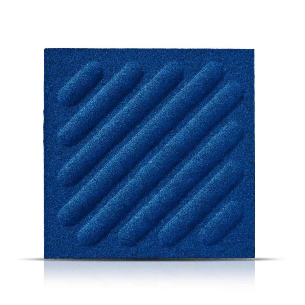 SQUARE RIFT 2 Felt Panel - INDIGO - DecorMania.eu